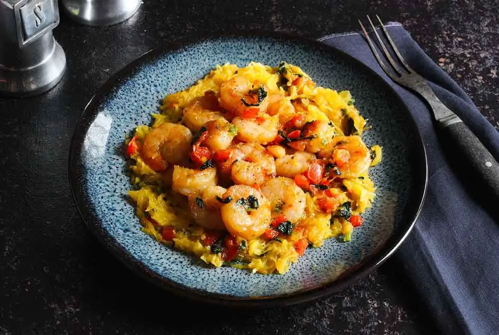 Spicy Shrimp and Spaghetti Squash Stir-Fry
