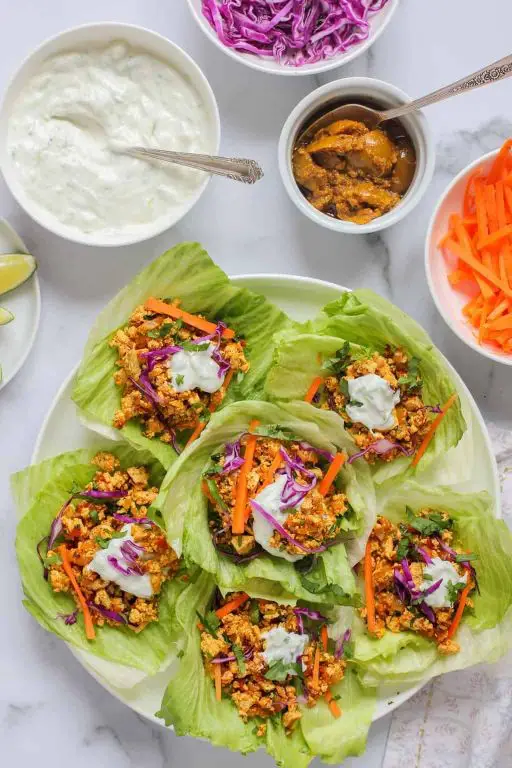 Spicy Tofu Lettuce Wraps