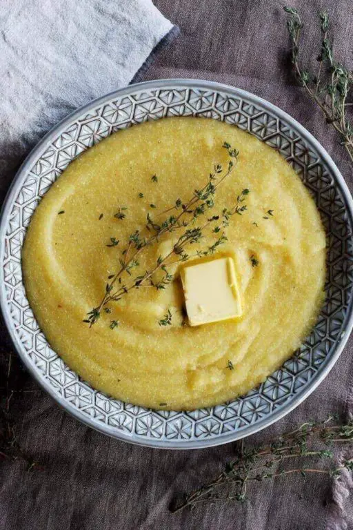 Spicy White Corn Meal Polenta