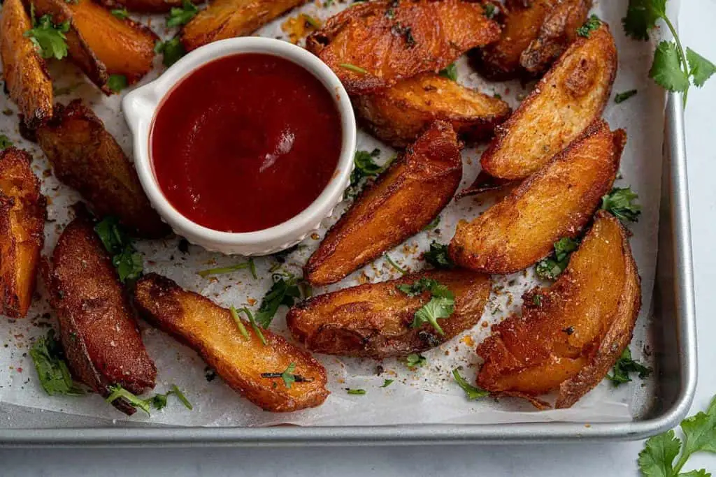 Spicy gluten-free potato wedges