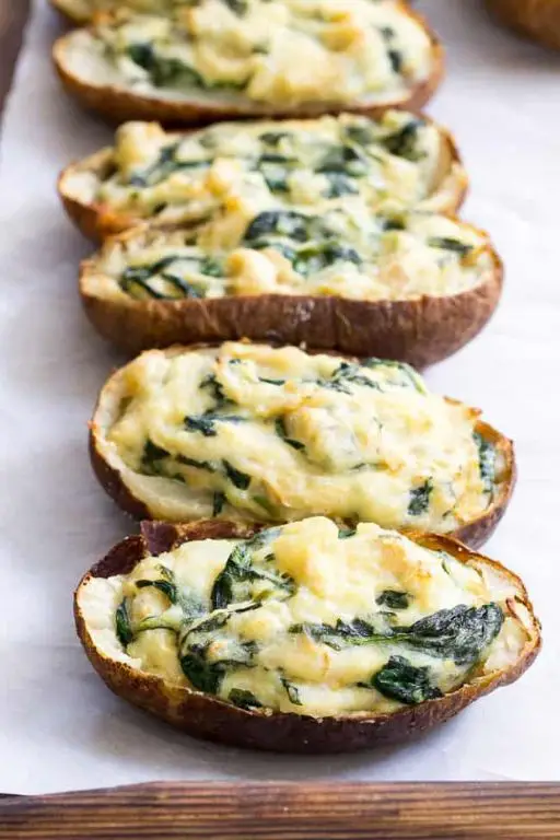 Spinach Artichoke Baked Potato