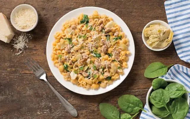 Spinach Artichoke Hamburger Helper