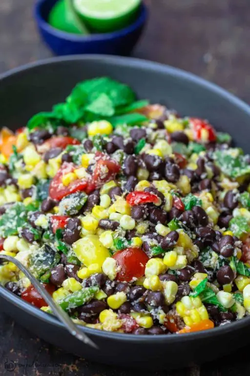 Spinach Corn and Black Bean Salad