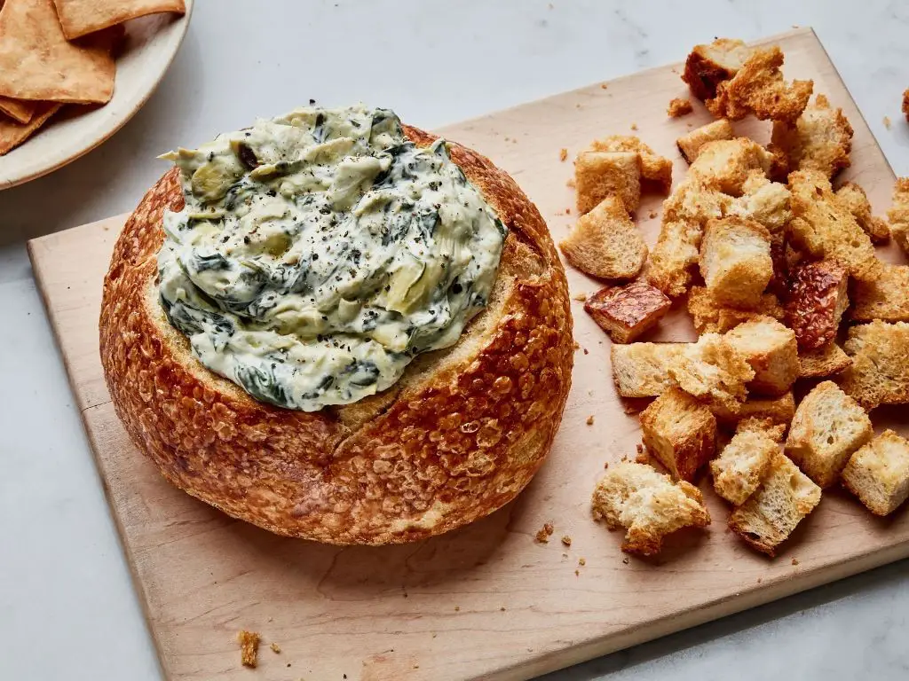 Spinach and Artichoke Bread Bowl Dip