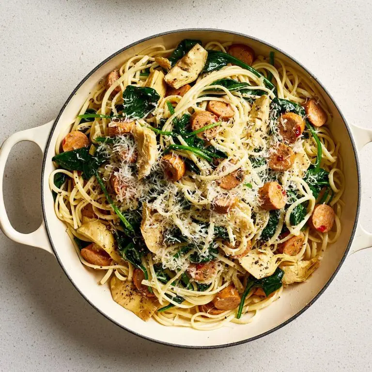 Spinach and Artichoke Chicken Linguine