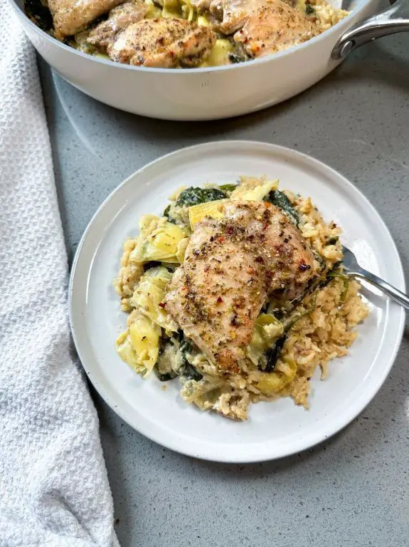 Spinach and Artichoke Chicken and Rice