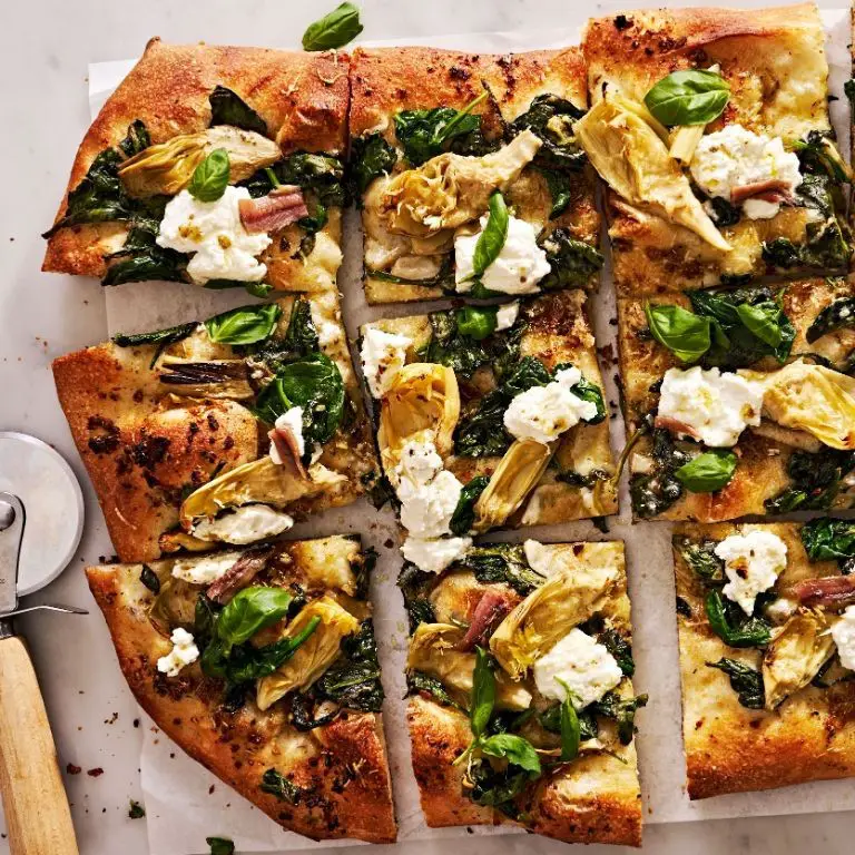 Spinach and Artichoke Mediterranean Flat Bread