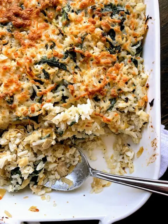 Spinach and Artichoke Rice Casserole