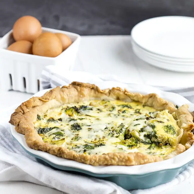 Spinach and Broccoli Quiche
