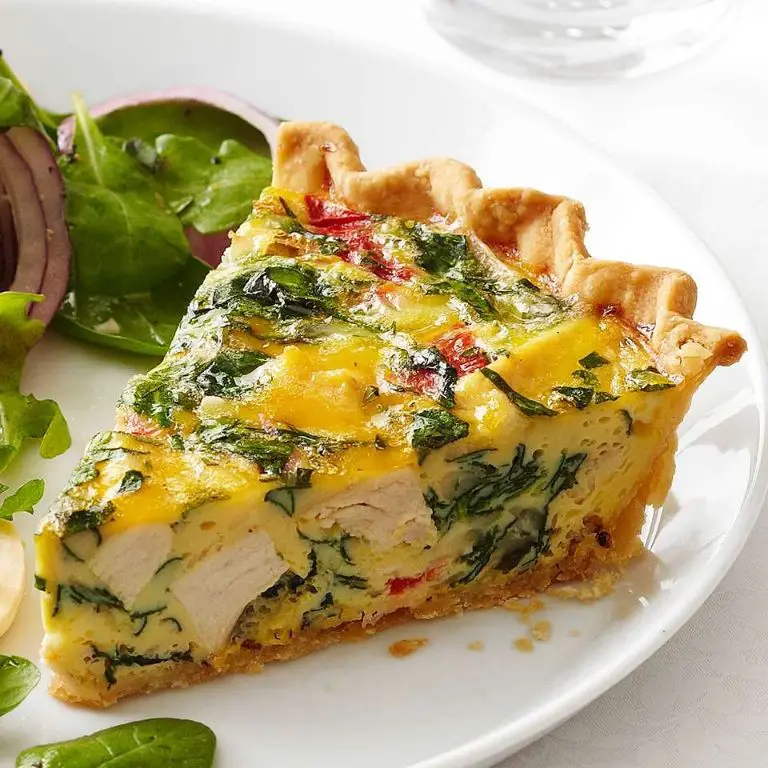 Spinach and Chicken Quiche