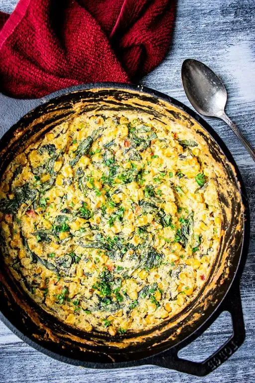 Spinach and Corn Pudding Casserole