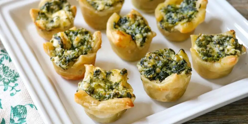 Spinach and Feta Stuffed Puff Pastry Shells