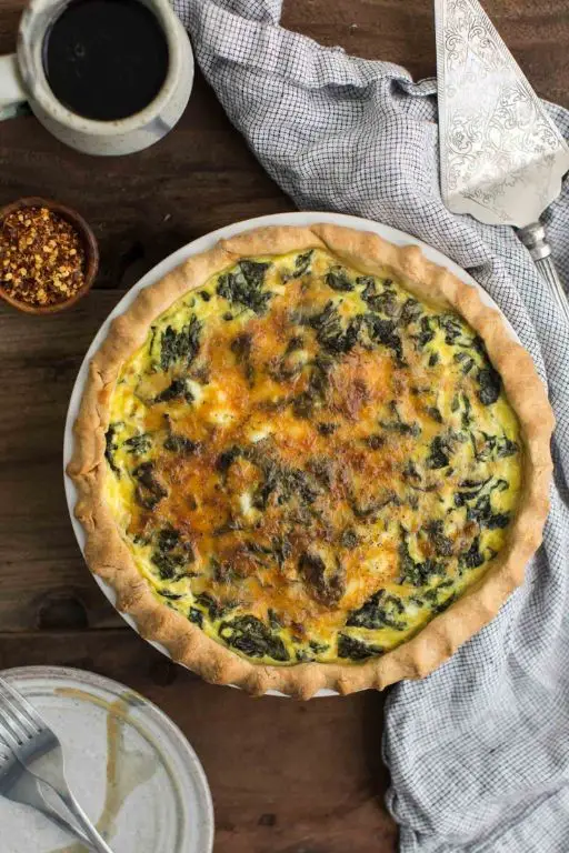 Spinach and Kale Quiche