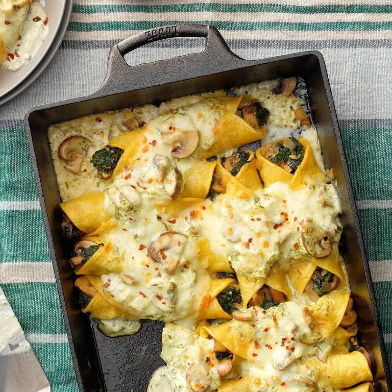 Spinach and Mushroom Enchiladas