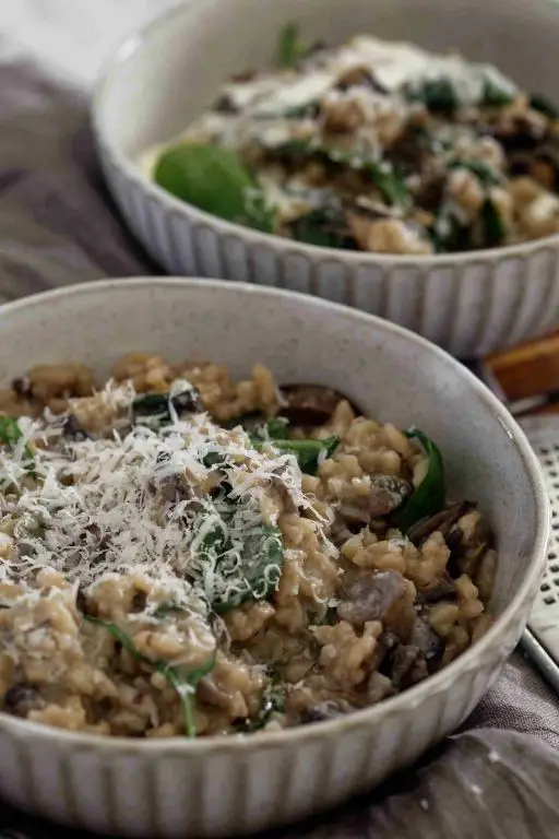 Spinach and Mushroom Risotto