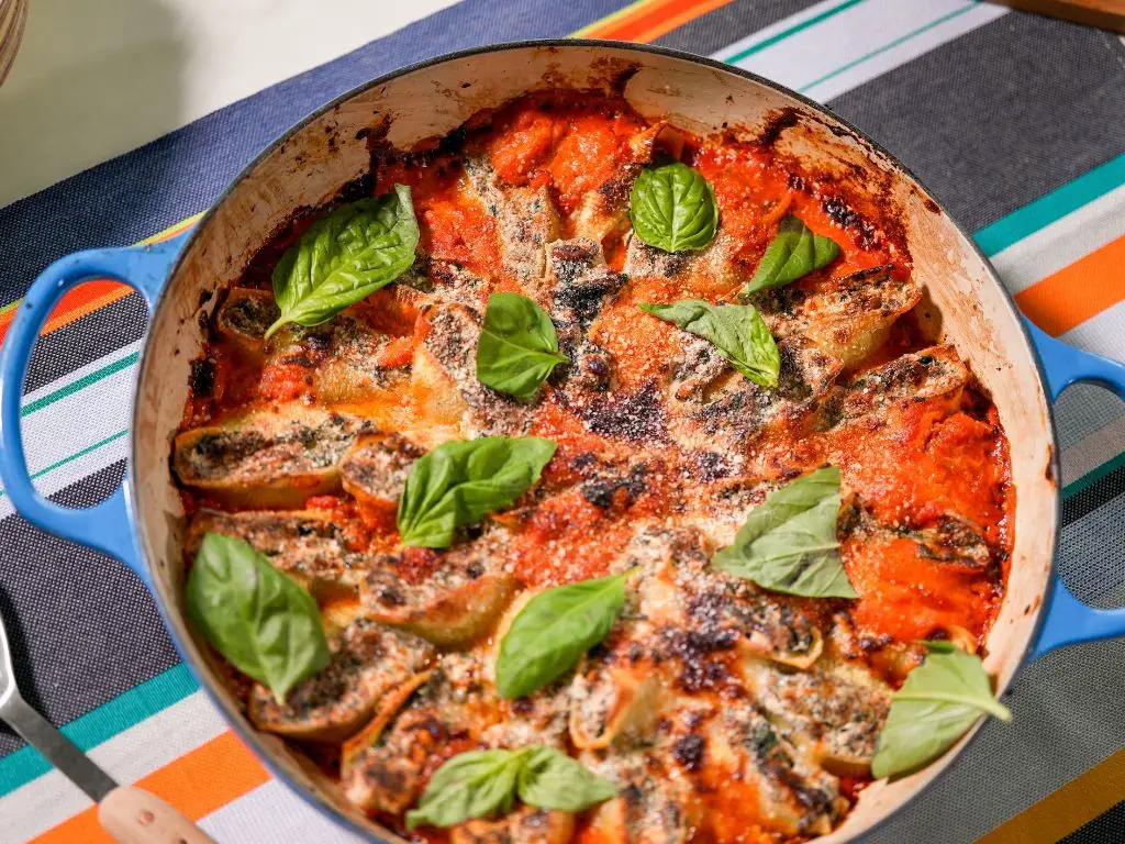 Spinach and Mushroom Stuffed Shells