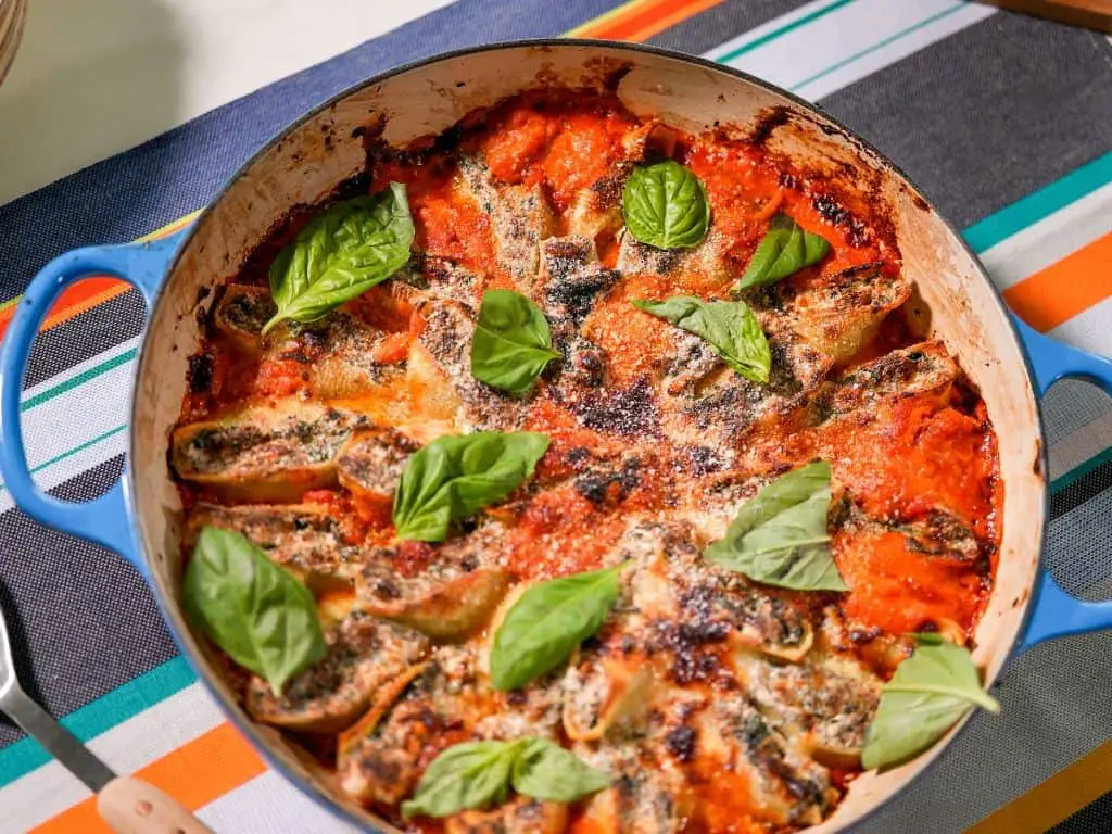 Spinach and Mushroom Stuffed Shells