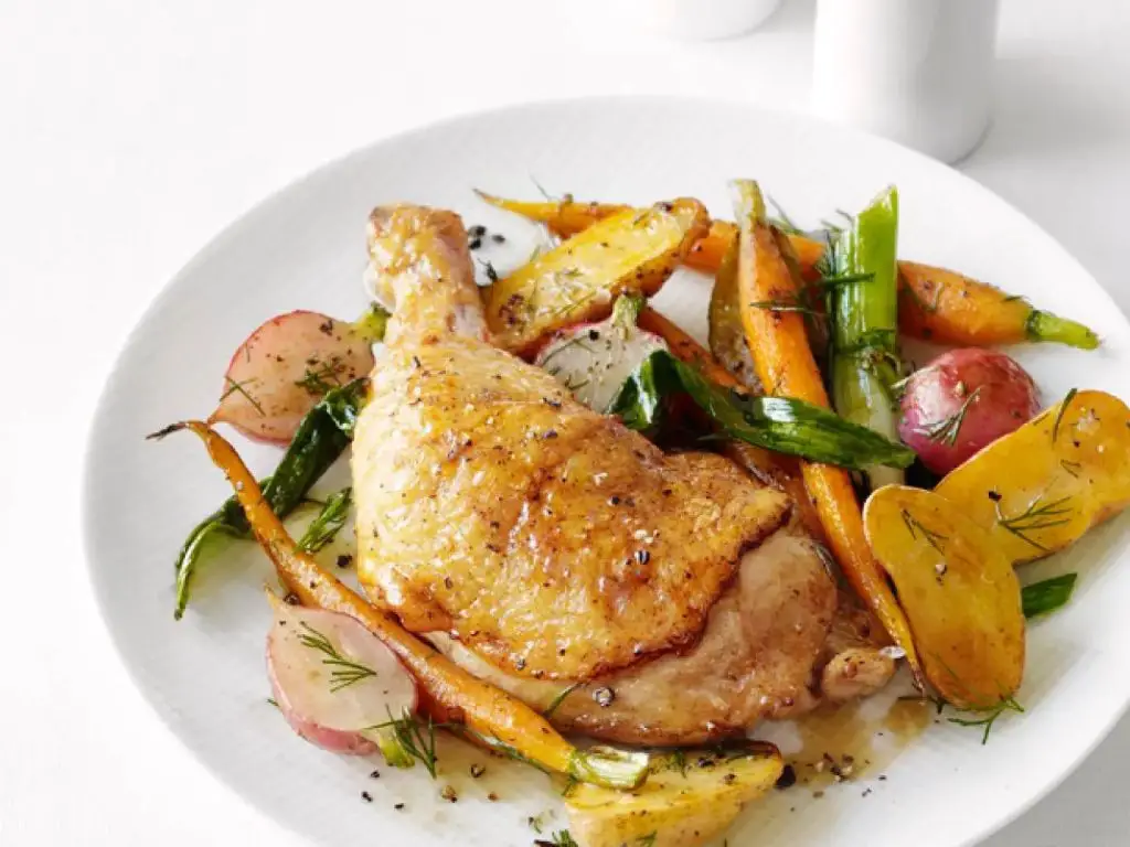 Spring Chicken with Roasted Vegetables