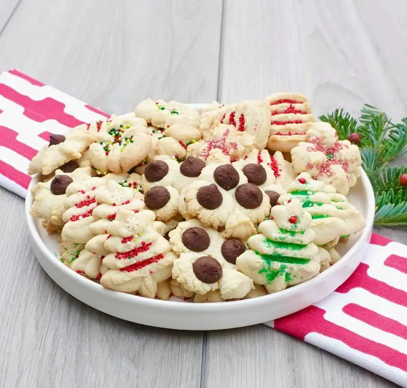 Spritz Cookies with Holiday Shapes
