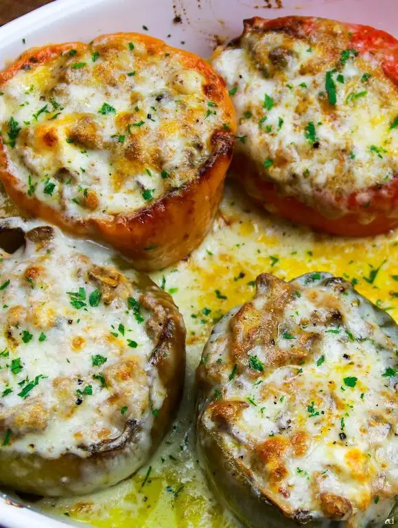 Steak and Cheese Stuffed Peppers