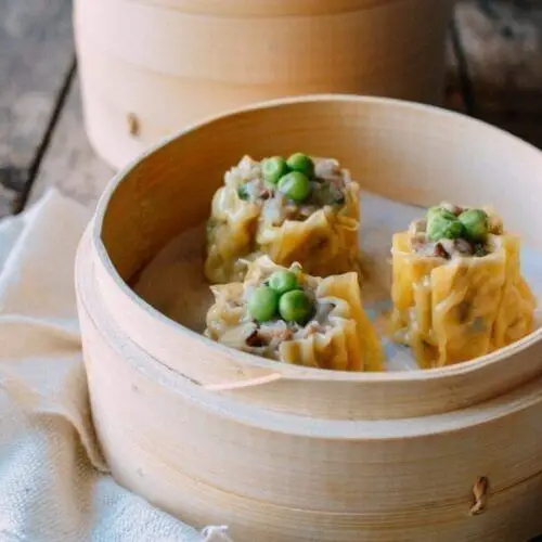 Steamed Shumai with Scallions and Ginger