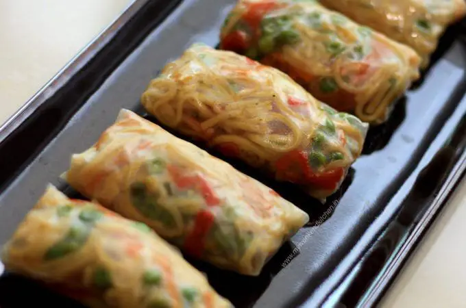Steamed Veggie Spring Rolls