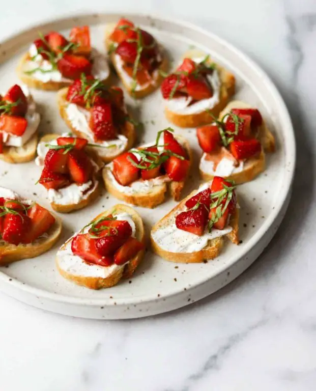Strawberry Basil Bruschetta