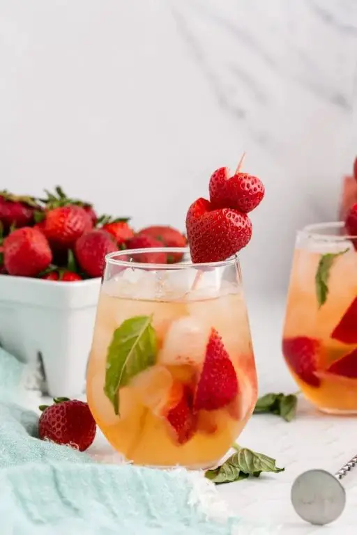 Strawberry Basil Sangria Punch