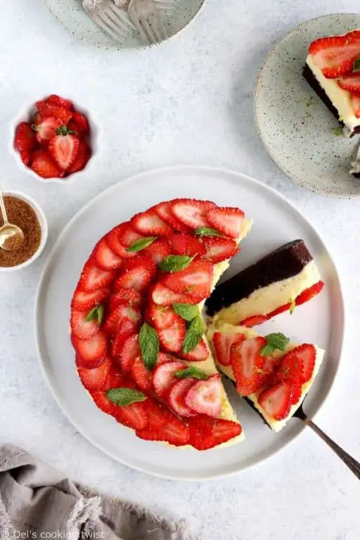 Strawberry Cheesecake Brownies with White Chocolate Chips