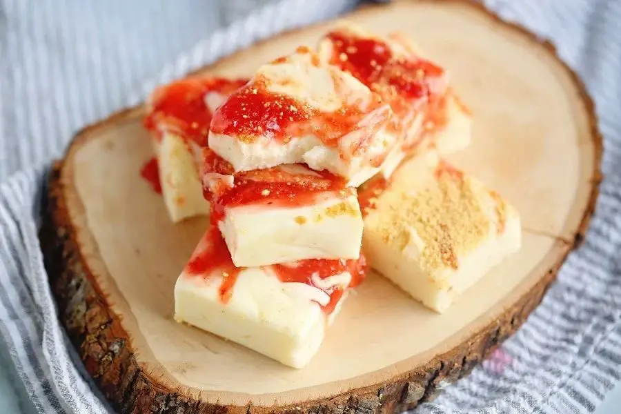 Strawberry Cheesecake Fudge with Condensed Milk