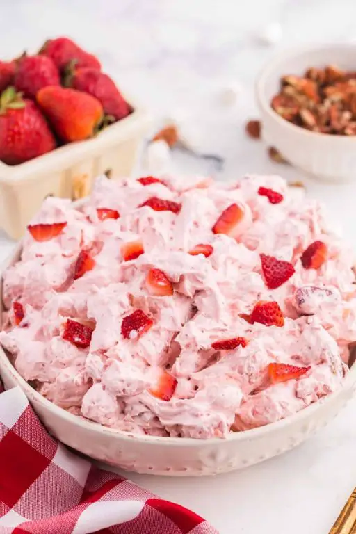 Strawberry Fluff Salad with Fresh Berries