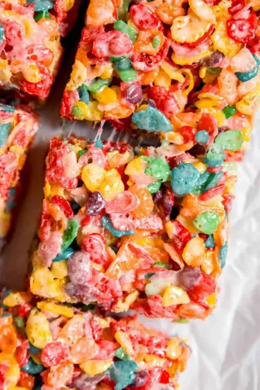 Strawberry Jam Fruity Pebbles Rice Crispy Sandwich