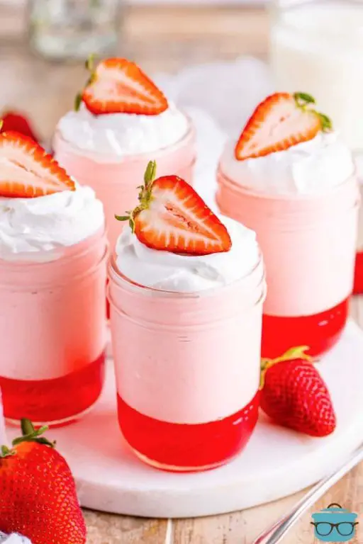 Strawberry Jello and Cool Whip Parfait