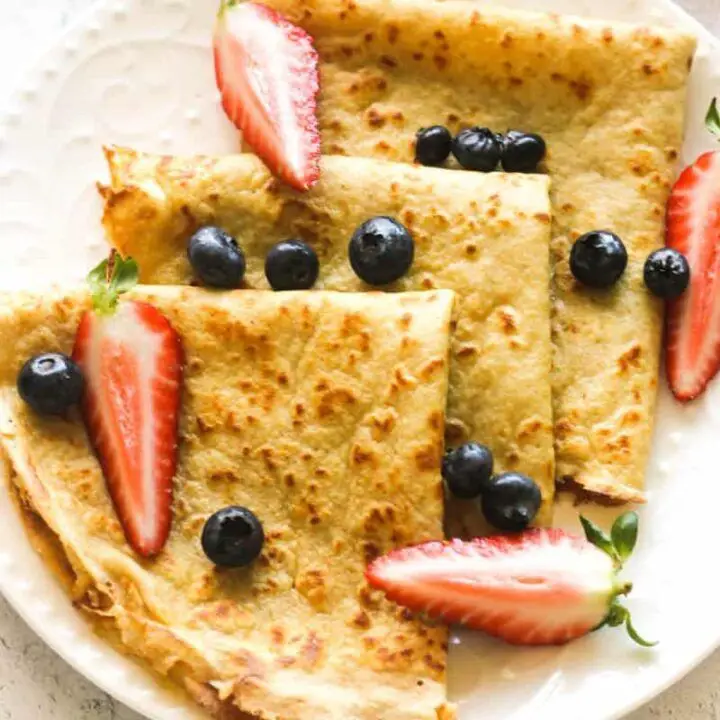 Strawberry Kodiak Cakes Crepes
