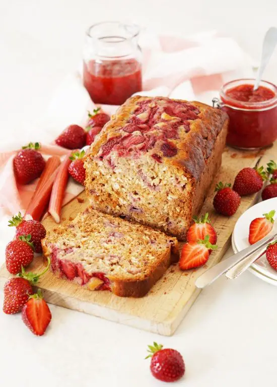 Strawberry Rhubarb Quick Bread