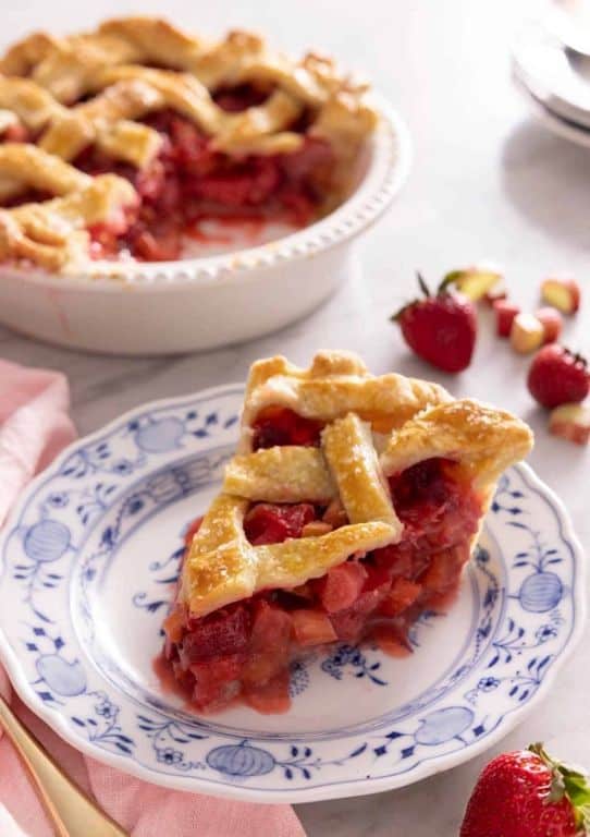 Strawberry Rhubarb Single Crust Pie