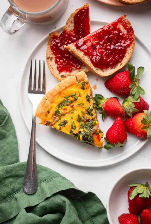 Strawberry Spinach Quiche