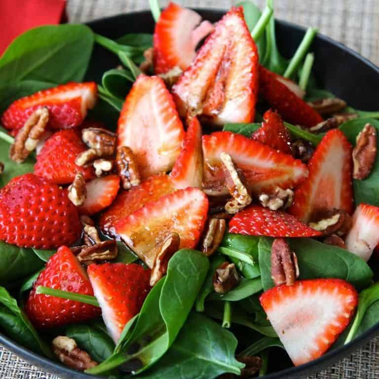 Strawberry Spinach Salad with Balsamic Glaze