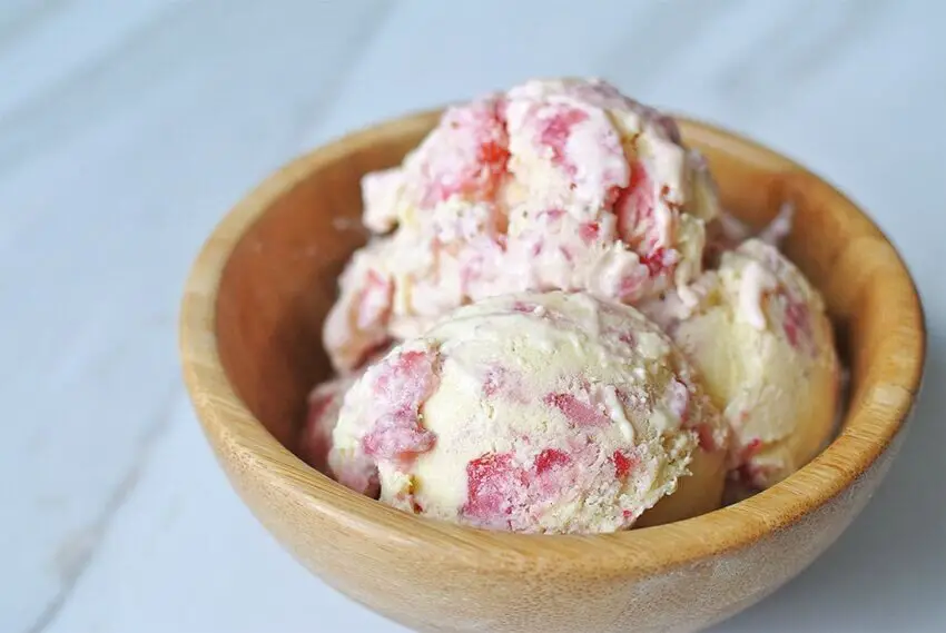 Strawberry Swirl Keto Ice Cream