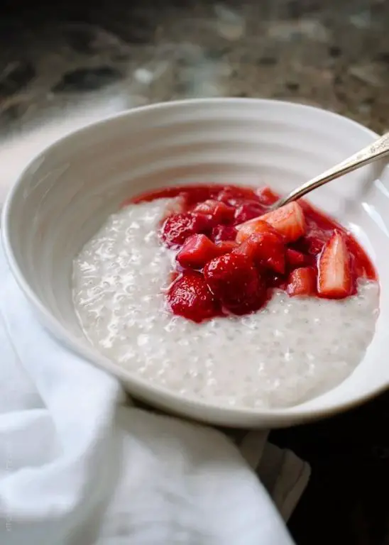 Strawberry Swirl Tapioca Pudding