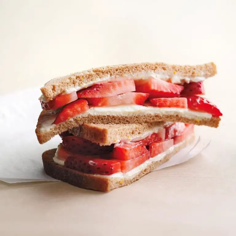 Strawberry and Cream Cheese Sandwiches