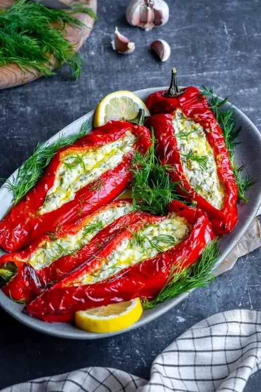 Strawberry and Feta Stuffed Bell Peppers