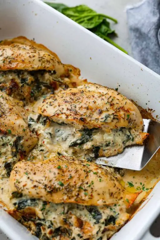Stuffed Spinach and Cheese Chicken Breast