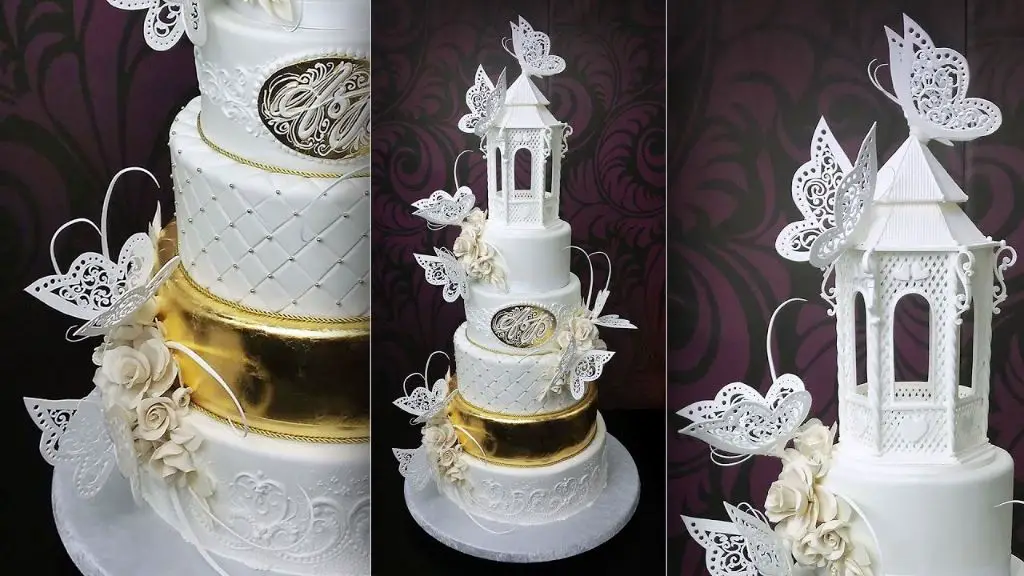 Sugarpaste Butterfly Wedding Cake