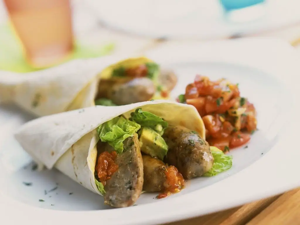Summer Sausage and Avocado Wraps