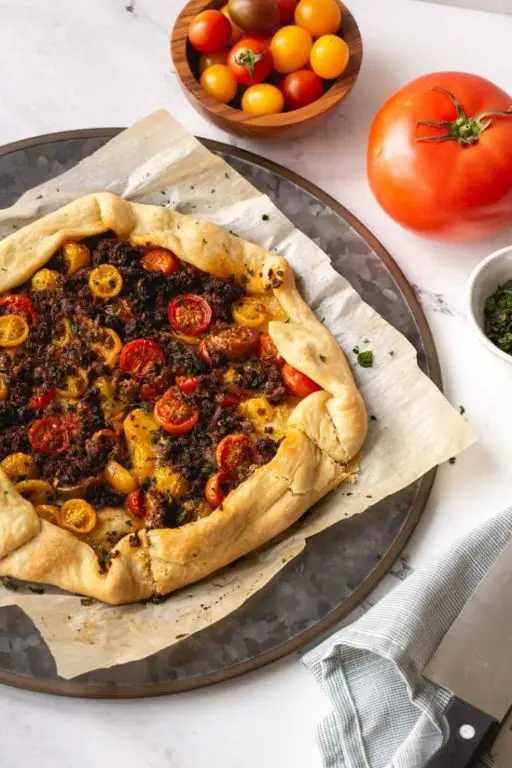 Summer Sausage and Tomato Galette