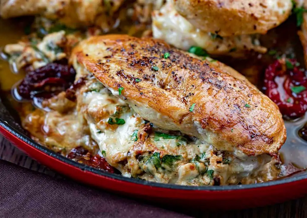 Sun-Dried Tomato and Cream Cheese Stuffed Chicken Breast