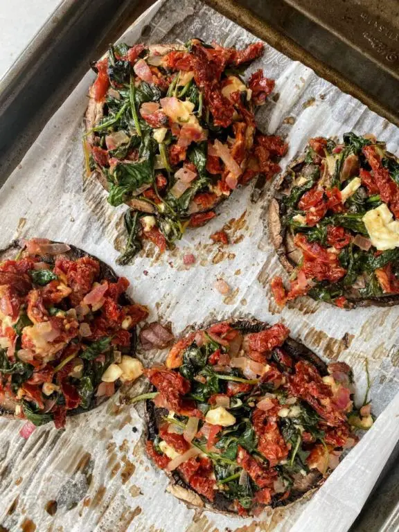 Sun-Dried Tomato and Kale Stuffed Portobello Mushrooms