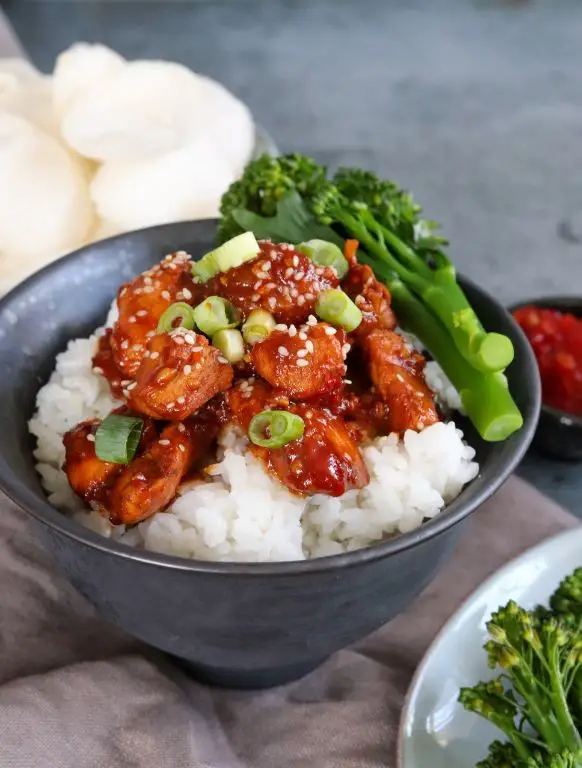 Sweet Chili Chicken Legs with Jasmine Rice