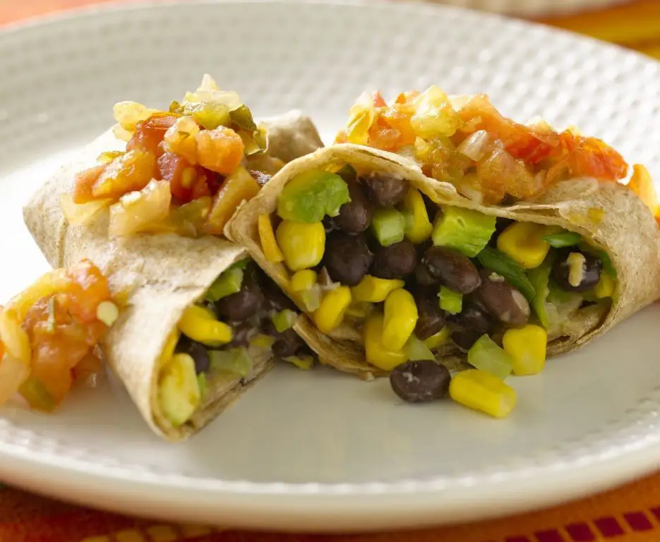 Sweet Corn and Black Bean Burritos